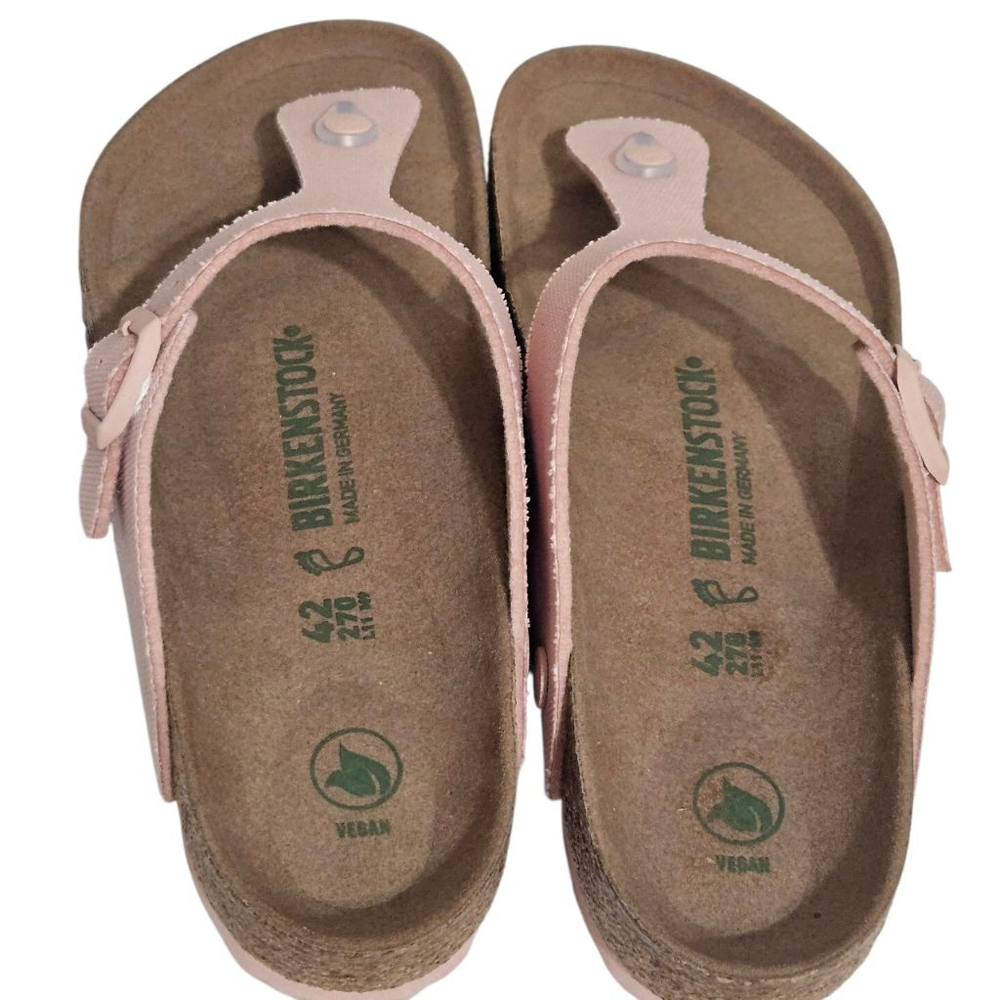 NWT BIRKENSTOCK Gizeh Rivet Vegan Soft Pink Women's Sz 12 - Picture 4 of 8